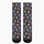 Colorful Maya Pattern Print Crew Socks