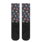 Colorful Maya Pattern Print Crew Socks