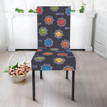Colorful Maya Pattern Print Dining Chair Slipcover