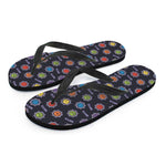 Colorful Maya Pattern Print Flip Flops