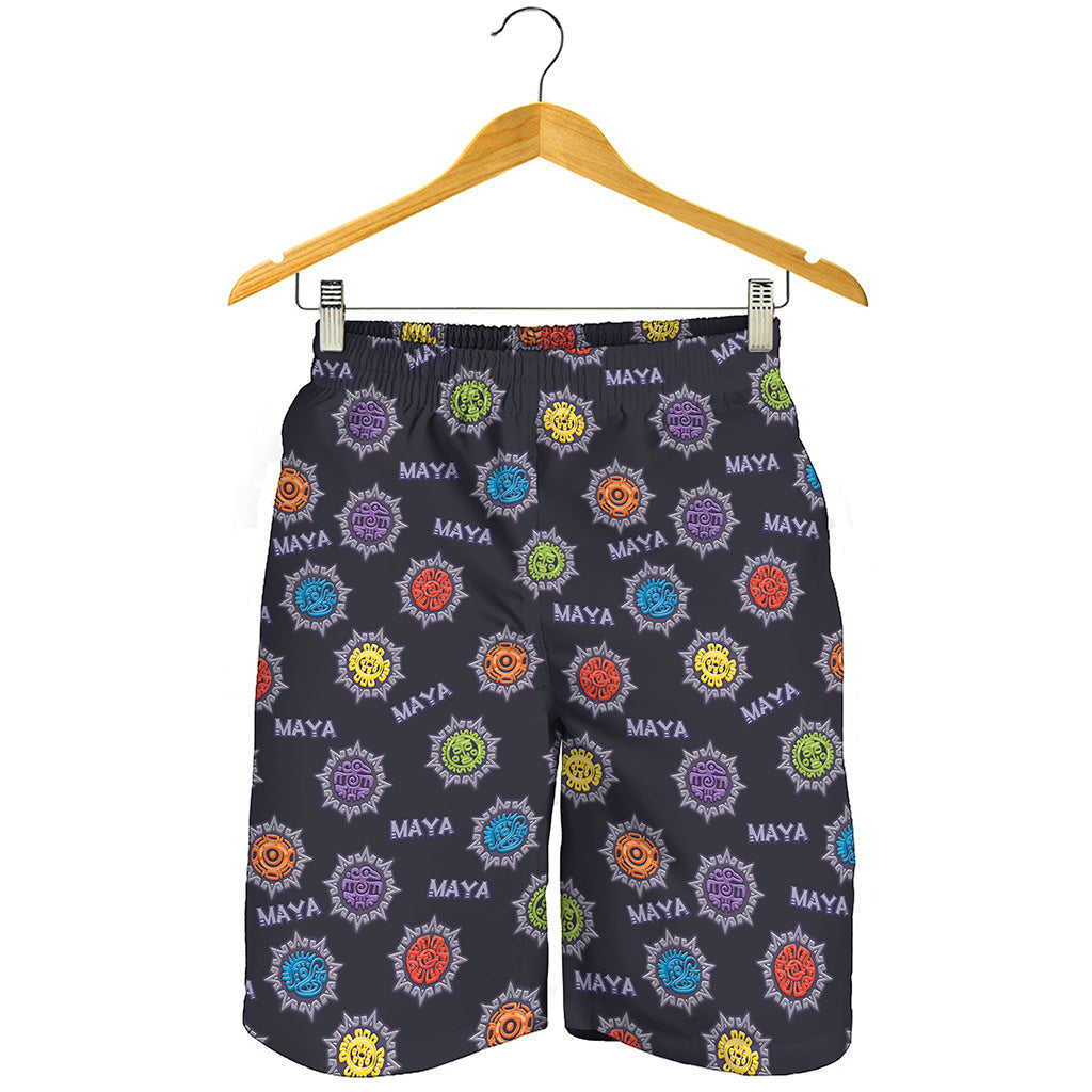 Colorful Maya Pattern Print Men's Shorts