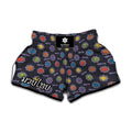Colorful Maya Pattern Print Muay Thai Boxing Shorts