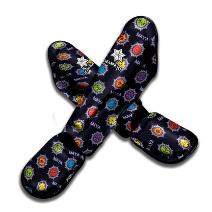 Colorful Maya Pattern Print Muay Thai Shin Guard