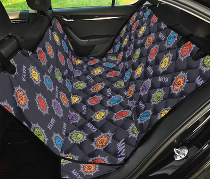 Colorful Maya Pattern Print Pet Car Back Seat Cover