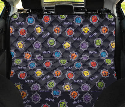 Colorful Maya Pattern Print Pet Car Back Seat Cover
