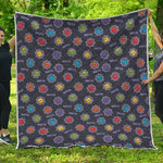 Colorful Maya Pattern Print Quilt