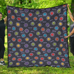 Colorful Maya Pattern Print Quilt