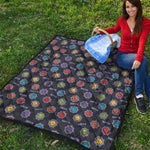Colorful Maya Pattern Print Quilt