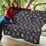 Colorful Maya Pattern Print Quilt