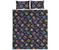 Colorful Maya Pattern Print Quilt Bed Set