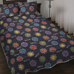 Colorful Maya Pattern Print Quilt Bed Set
