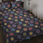 Colorful Maya Pattern Print Quilt Bed Set