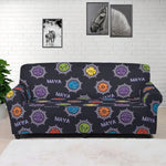 Colorful Maya Pattern Print Sofa Cover