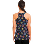 Colorful Maya Pattern Print Women's Racerback Tank Top