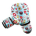 Colorful Medical Pattern Print Boxing Gloves