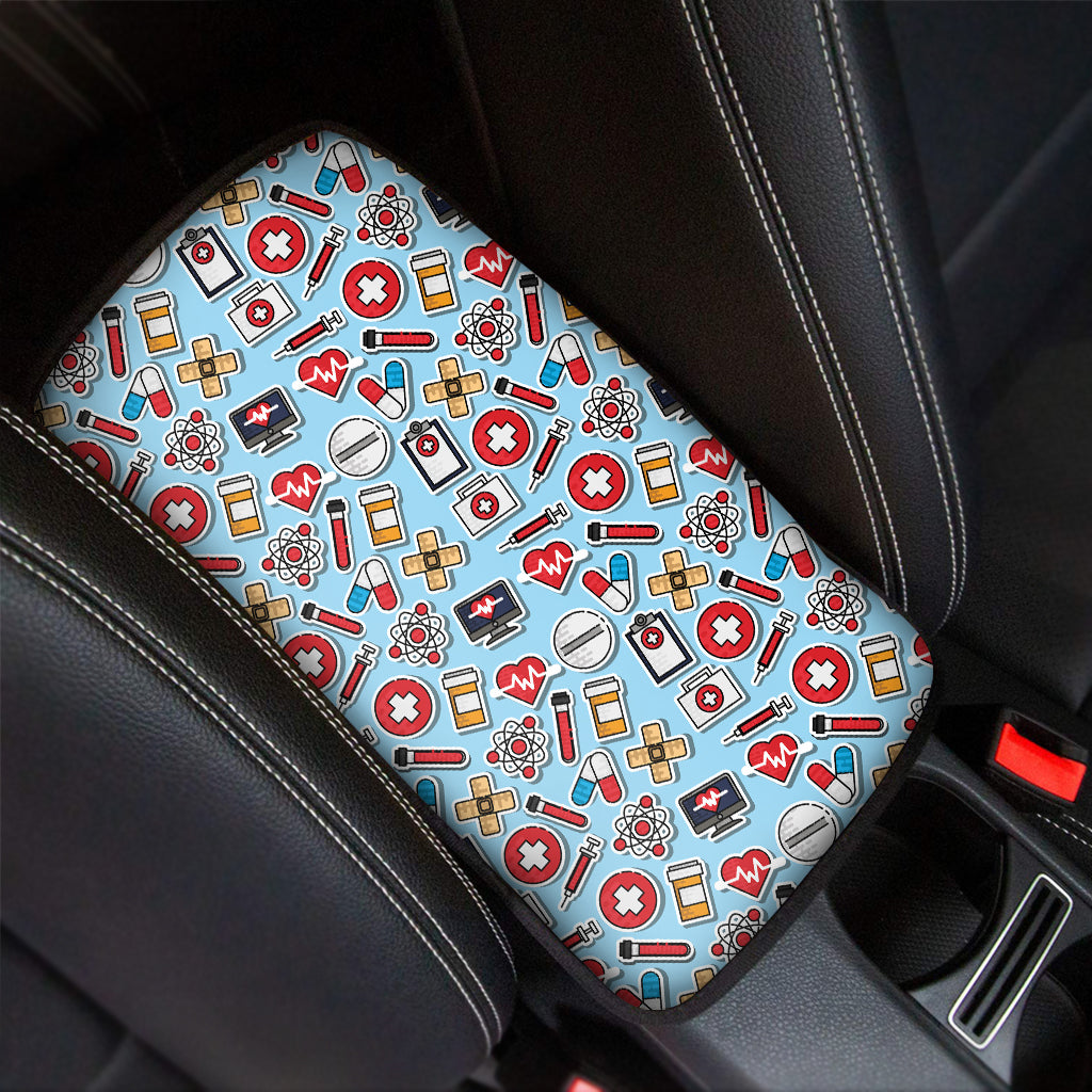 Colorful Medical Pattern Print Car Center Console Cover