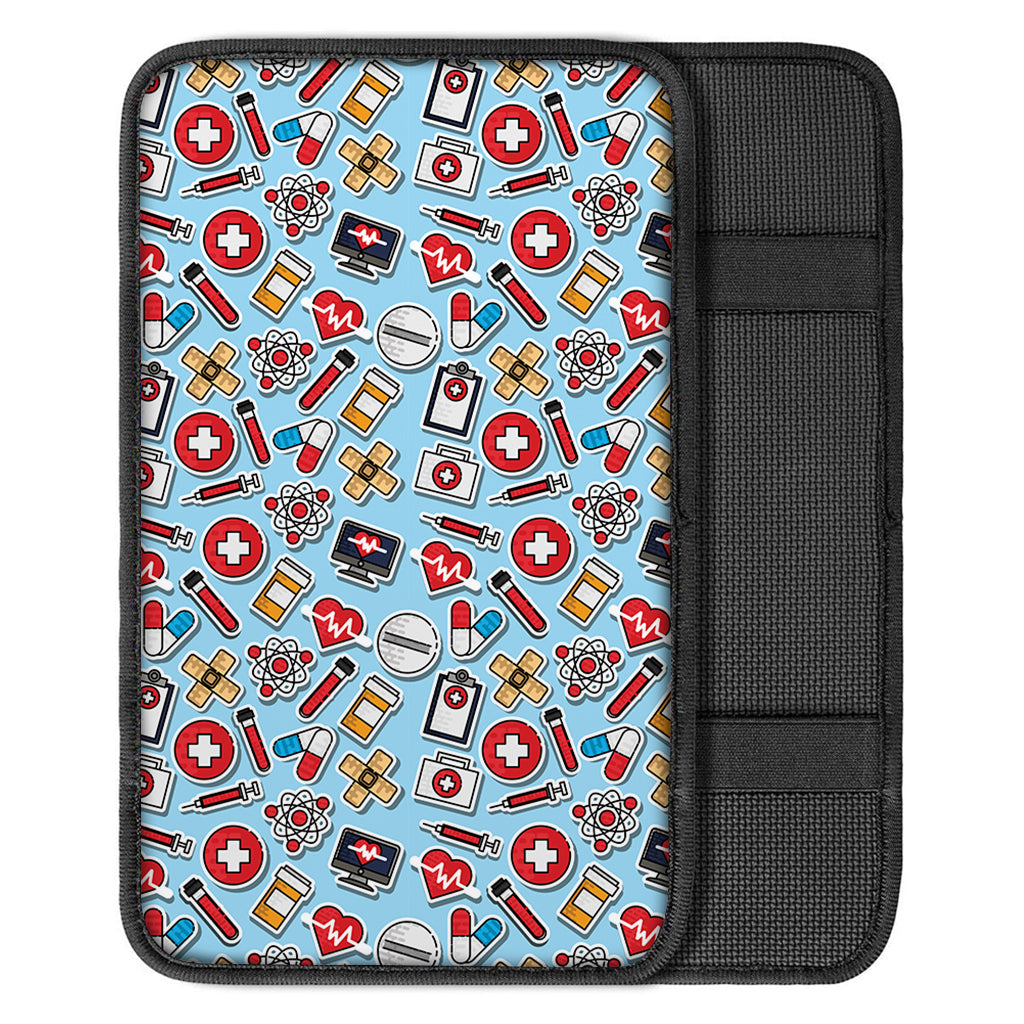 Colorful Medical Pattern Print Car Center Console Cover