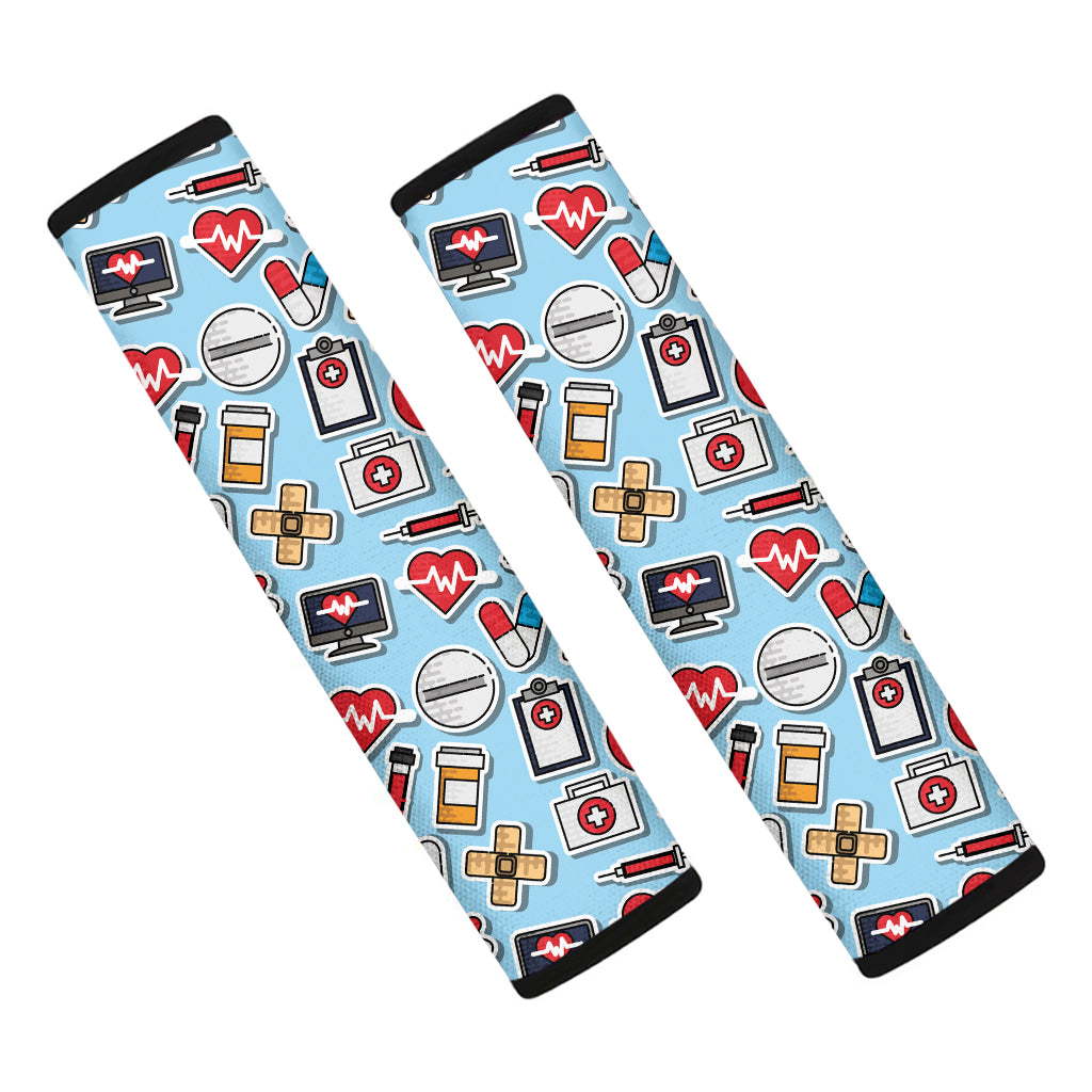 Colorful Medical Pattern Print Car Seat Belt Covers