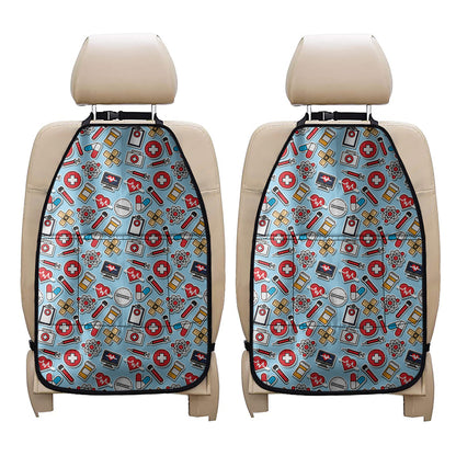 Colorful Medical Pattern Print Car Seat Organizers