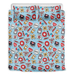 Colorful Medical Pattern Print Duvet Cover Bedding Set