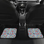 Colorful Medical Pattern Print Front and Back Car Floor Mats