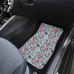 Colorful Medical Pattern Print Front and Back Car Floor Mats