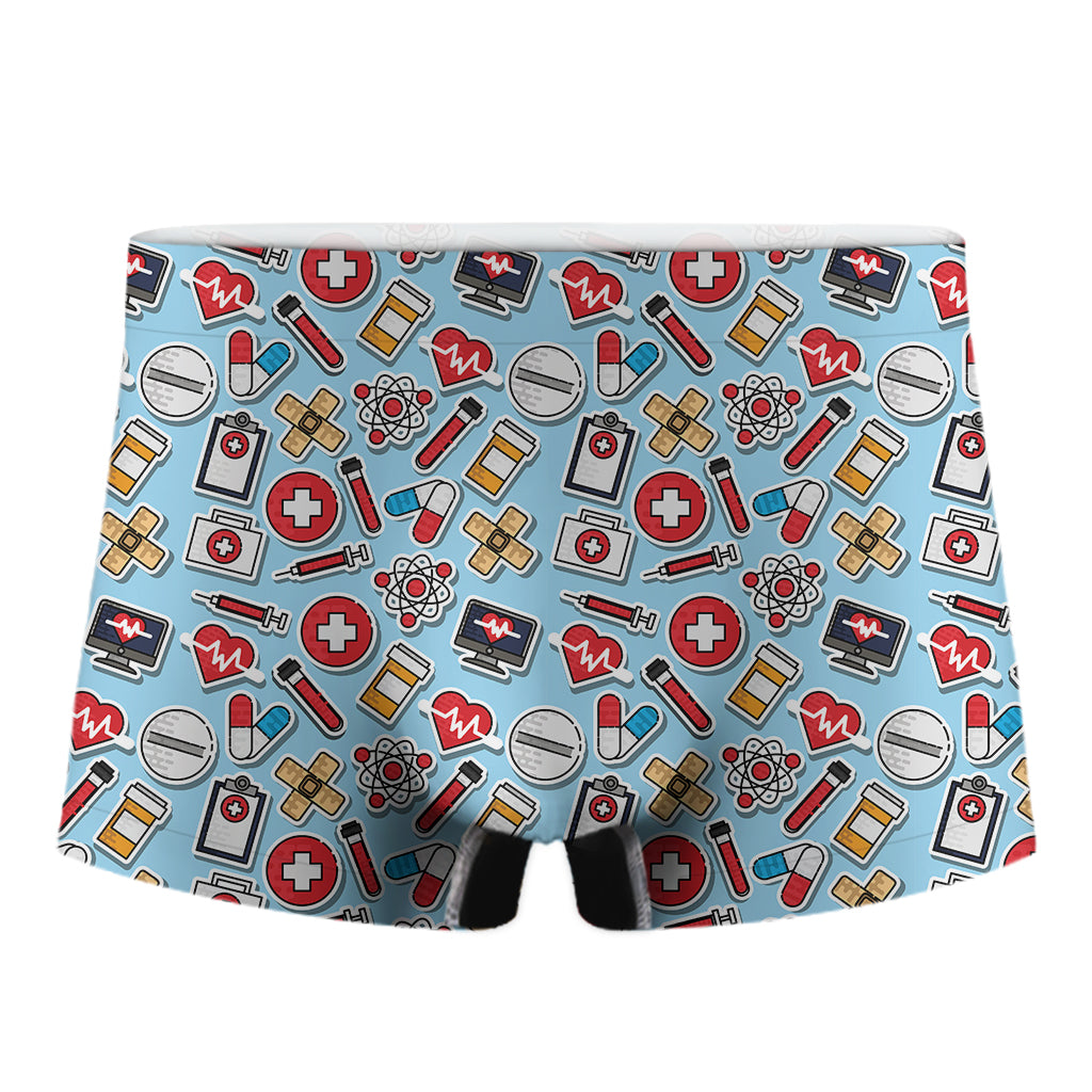 Colorful Medical Pattern Print Men's Boxer Briefs