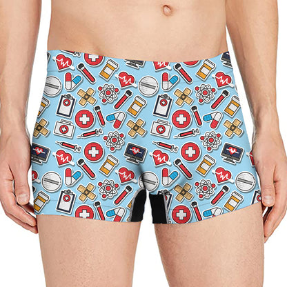 Colorful Medical Pattern Print Men's Boxer Briefs