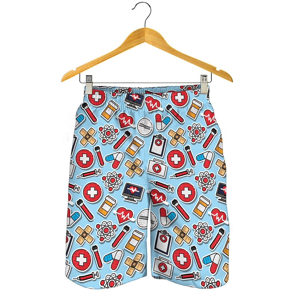 Colorful Medical Pattern Print Men's Shorts