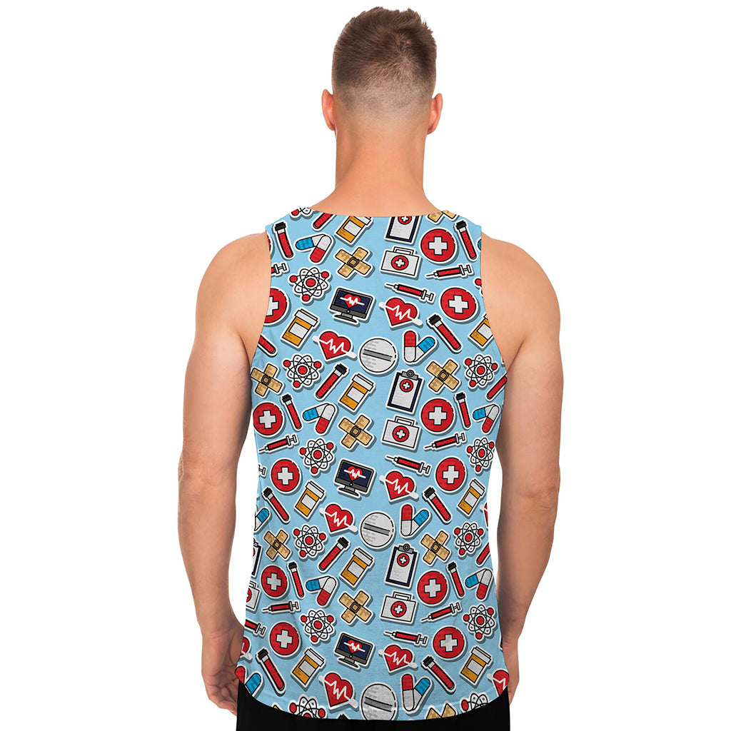 Colorful Medical Pattern Print Men's Tank Top