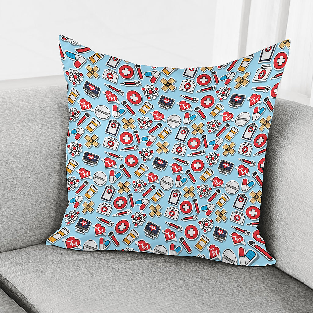 Colorful Medical Pattern Print Pillow Cover