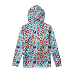 Colorful Medical Pattern Print Pullover Hoodie