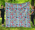 Colorful Medical Pattern Print Quilt