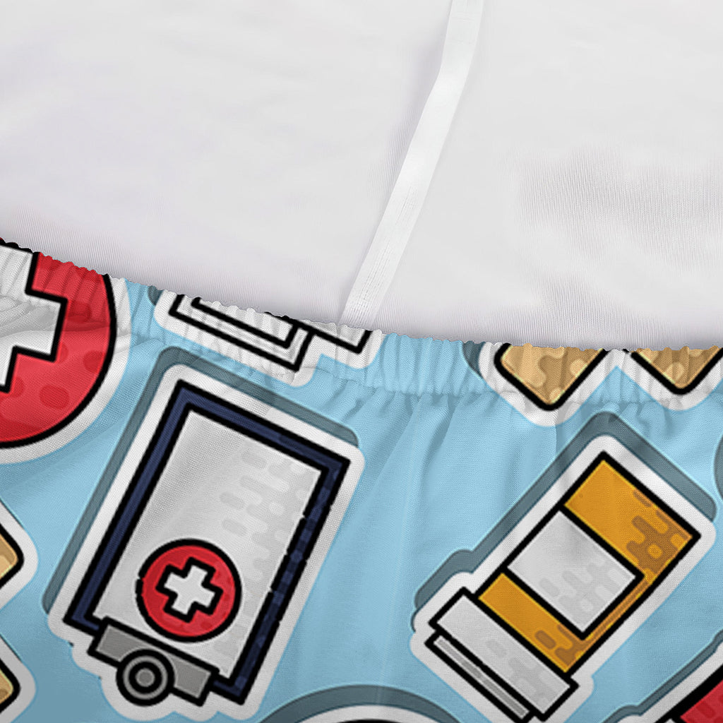 Colorful Medical Pattern Print Sofa Cover