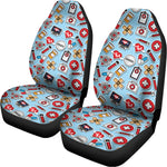 Colorful Medical Pattern Print Universal Fit Car Seat Covers