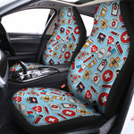 Colorful Medical Pattern Print Universal Fit Car Seat Covers