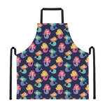 Colorful Mermaid Pattern Print Apron