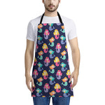 Colorful Mermaid Pattern Print Apron