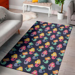 Colorful Mermaid Pattern Print Area Rug