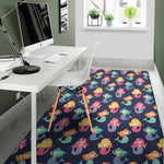Colorful Mermaid Pattern Print Area Rug
