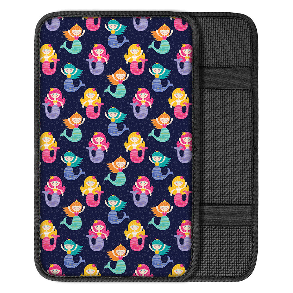 Colorful Mermaid Pattern Print Car Center Console Cover