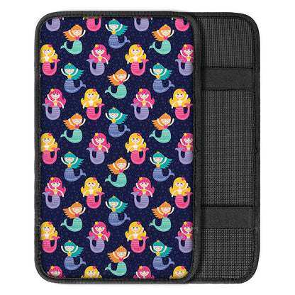 Colorful Mermaid Pattern Print Car Center Console Cover