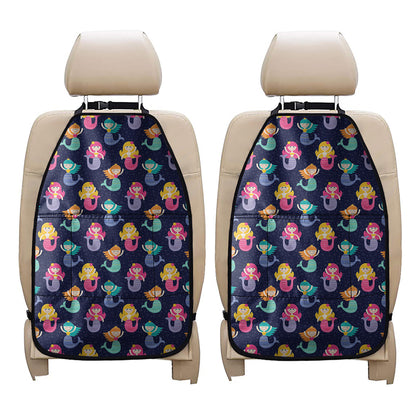 Colorful Mermaid Pattern Print Car Seat Organizers