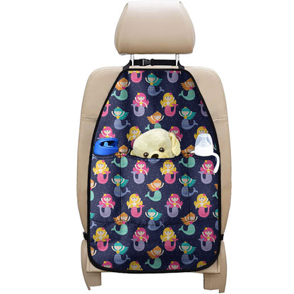 Colorful Mermaid Pattern Print Car Seat Organizers