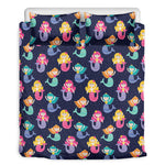 Colorful Mermaid Pattern Print Duvet Cover Bedding Set