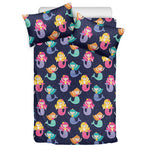 Colorful Mermaid Pattern Print Duvet Cover Bedding Set