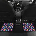 Colorful Mermaid Pattern Print Front and Back Car Floor Mats