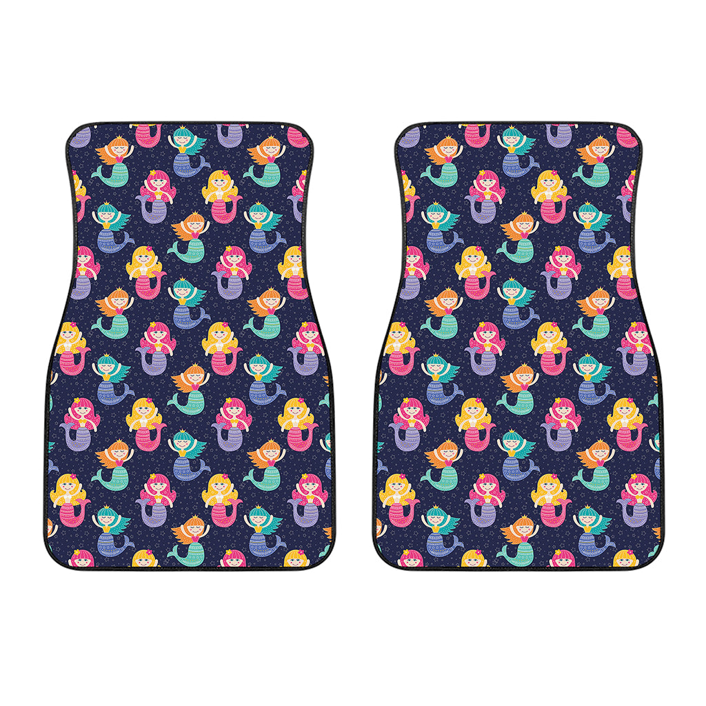 Colorful Mermaid Pattern Print Front Car Floor Mats