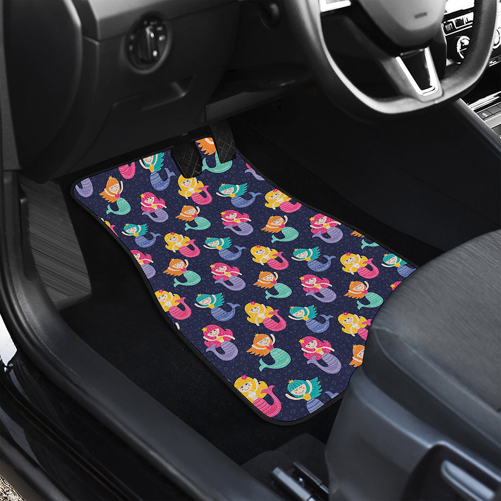 Colorful Mermaid Pattern Print Front Car Floor Mats