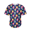 Colorful Mermaid Pattern Print Men's Baseball Jersey